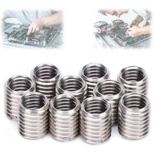 Spiraalvormige Schroefdraadinzetstukken Draadreparatie-inzetstuk Binnendraad M8 X 125 Buitendraad M10 X 15 Inzetmoer Draadreparatie voor Productie van Mechanische Apparatuur