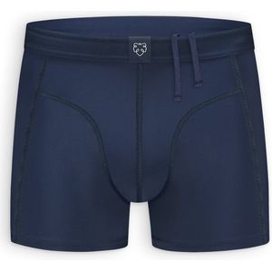 A-dam Navy Swim Boxer Brief - Zwembroek - Heren - Gerecycled Polyester - Blauw