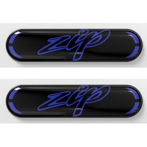 3D Reflectoren Blauw - Piaggio Zip - Zelfklevende Reflector Zijkant - Set van 2 Reflectors - Scooter Accessoires - LED Customs