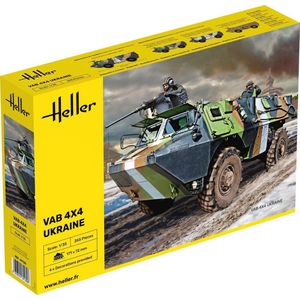 1:35 Heller 81130 Truppentransporter VAB 4X4 Ukraine Plastic Modelbouwpakket