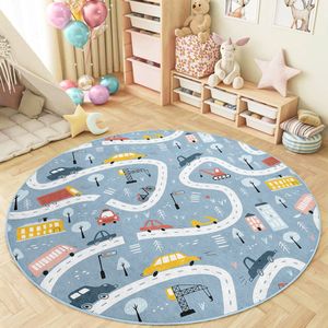 Kinderkamer Vloerkleed Rond Tapijt|Educatieve kindertapijten|Antislip Kindervloerkleed|Kinderen Tapijt Decor|Speelkleed|Kleurrijk kindervloerkleed|Jongens Vloerkleed