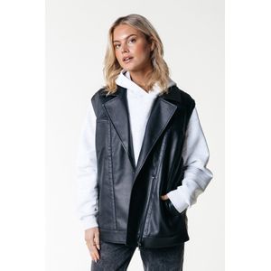 Colourful Rebel Ausha Vegan Leather Gilet - XS