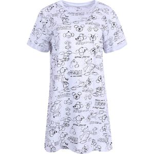 Grijs Mickey Mouse - Nachthemd met Korte Mouwen / S