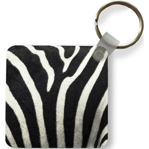 Sleutelhanger - Uitdeelcadeautjes - Dierenprint - Zebra - Zwart - Wit - Plastic