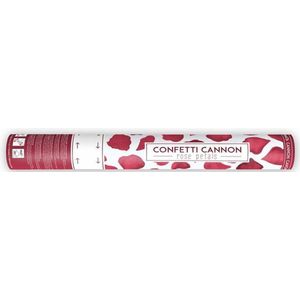 Partydeco Confettikanon met rode rozenblaadjes - 40 cm lang