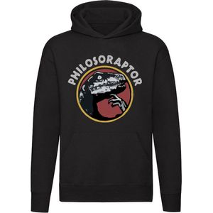 Philosoraptor Hoodie | Dino | Dinosaurus | Dinosauriërs | World | Denken | Filosoof | Unisex | Trui | Sweater | Capuchon