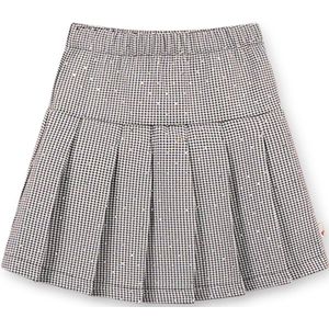 Moodstreet Check Diamonds Pleaded Skirt Meisjes - Korte rok - Zwart - Maat 122/128