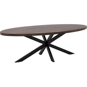 Goossens Lecce Eettafel - Hout - 240 x 76 x 110 cm - Ovaal