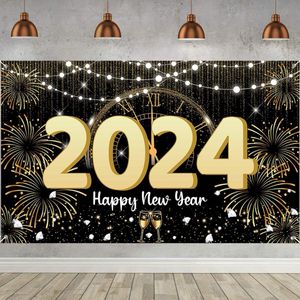 Oudejaarsavond Decoraties - Grote Nieuwjaar Achtergrond Banner (70,87 x 43,3 inch)