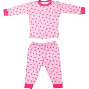 Beeren Bodywear Meisjes Pyjama Stripe/Star - Roze - Maat 62/68