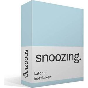 Snoozing - Katoen - Hoeslaken - Eenpersoons - 90x220 cm - Hemel