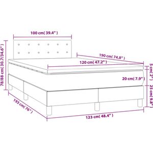 vidaXL-Boxspring-met-matras-kunstleer-zwart-120x190-cm