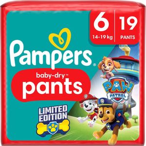 Pampers Baby Pants Baby Dry Maat 6 Extra Large (14-19 kg) Limited Edition Paw Patrol, 19 luierbroekjes