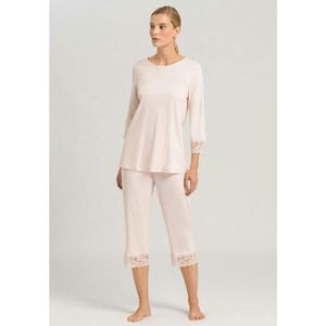 Hanro Pyjama 3/4 broek - 1334 Pink - maat 44 (44) - Dames Volwassenen - 100% katoen- 077928-1334-44