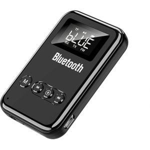 Bluetooth Audio Adapter - BT 5.0 - 3.5mm AUX/SD-Kaart - Bluetooth Audio Receiver & Transmitter - K6 - Zwart