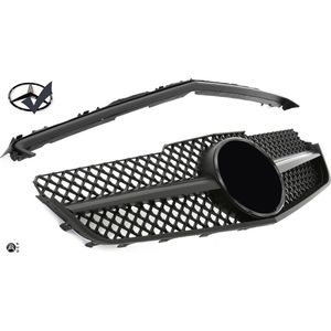 Grill Sport grille past op Mercedes W207 Coupe Cabrio Mat Zwart