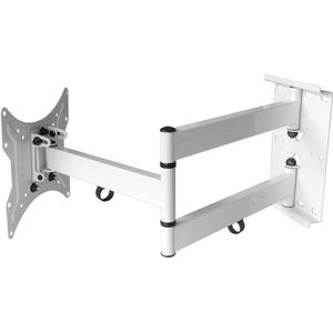 TV-wandmontage 16-50 inch Verlengbaar tot 65 cm Kantelbaar - Universeel LED LCD 3D HD TV Houder - VESA 100 200 wit Model: L22W