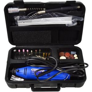 GEKO Rotary tool set - krachtige motor - variabele snelheid - flexibele as - 40-delige accessoireset