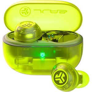 JLAB Go POP ANC Draadloze oordopjes - Noise Cancelling Oortjes - Bluetooth Multipoint - 24 uur speeltijd - Met Microfoon - Draadloos - Geschikt voor Android en Apple - Clear Neon Green