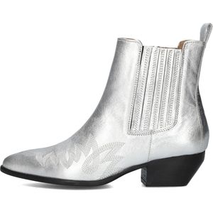 Notre-V As181r Enkellaarsjes - Enkelboots met rits - Dames - Zilver - Maat 37