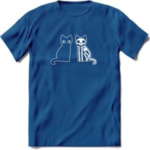 Cat Scan - Katten T-Shirt Kleding Cadeau | Dames - Heren - Unisex | Kat / Dieren shirt | Grappig Verjaardag kado | Tshirt Met Print | - Donker Blauw - M