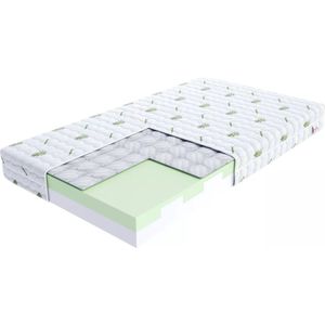 FDM® PADWA Babymatras 80x180 cm - Koudschuim Baby Matrassen - Hoogte 16 cm H3 - Aloe Vera - Ademende - Afritsbaar hoes wasbaar - Bestand tegen schimmels en andere allergenen - Öko-Tex gecertificeerd