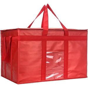 Goodivery ® Ruime Geïsoleerde Opvouwbare Koeltas voor Warm en Koud Vervoer met Rits en Handgrepen