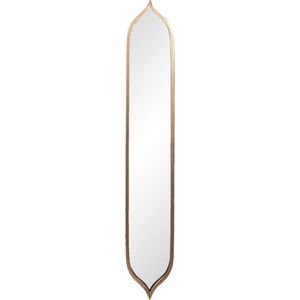 Wandspiegel 20*2*121 cm Koperkleurig Metaal, Glas Rechthoek Passpiegel Grote Spiegel Muur Spiegel