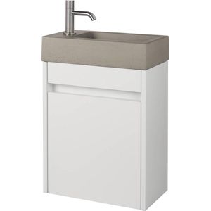 Saqu Florence Toiletmeubel - Mat Wit - Fonteinmeubel - WC Kastje - WC Meubel