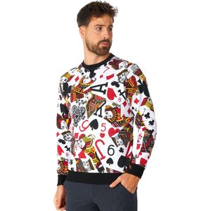 OppoSuits King of Clubs - Heren Sweater - Kaartspel Casino Trui - Meerkleurig - Maat S