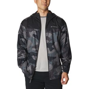 Columbia Flash Challenger Novelty Windbreaker Heren Jas Black Mod Camo M