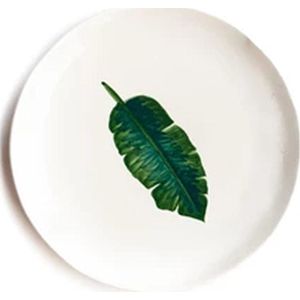 Val Pottery Foolish Tropical Plate bord 29.5cm veer blad