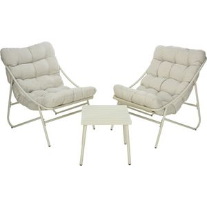 Home & Styling Tuinmeubel set - Fauteuils en bijzettafeltje - Beige