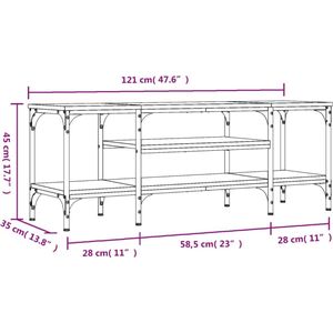 vidaXL-Tv-meubel-121x35x45-cm-bewerkt-hout-en-ijzer-sonoma-eikenkleur