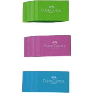 Faber Castell gum - Roze / Blauw / Groen - 5x2cm - Set van 3 - Assorti