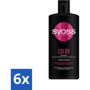 Syoss Color Shampoo - Shampoo - Kleurbehoud - 440 ml - Voordeelverpakking - 6 stuks