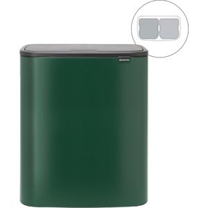 Brabantia Bo Touch Bin Prullenbak - 2 x 30 liter - Afvalscheiding - Pine Green