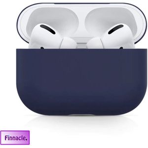 Finnacle - Hoesje geschikt voor Apple AirPods Pro - navy Blauw - Siliconen - Case - Cover - Soft case - Onepiece - Donker Blauw - Navy Blauw