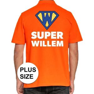 Koningsdag grote maten poloshirt / polo t-shirt met Super Willem oranje voor heren - Koningsdag kleding/ shirts XXXXL