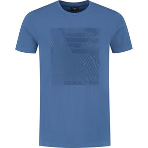 Ballin Amsterdam - Heren Slim Fit T-shirt - Blauw - Maat XL