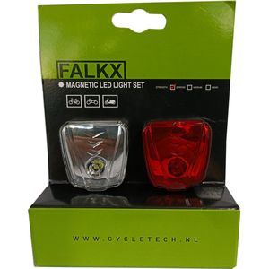 Falkx Magnetische Verlichtingsset LED – Voorlicht en Achterlicht - Nooit Meer Batterijen Nodig