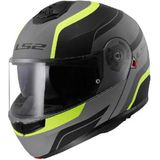 LS2 Helm Strobe II Monza FF908 mat zwart / fluor geel maat XXXL