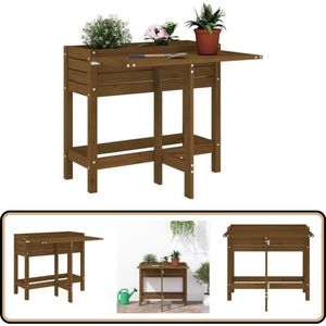 vidaXL Plantenbak - Grenenhout - Inklapbaar tafelblad Plantenbak - Plantenbakken - Plantenbak Voor Buiten - Plantenbak Voor Terras