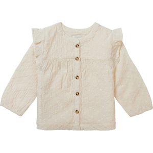 Noppies Girls blouse Viera long sleeve Meisjes Blouse - Butter Cream - Maat 86