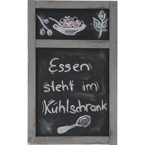 Cosmo Casa Krijtbord - Wandbord Krijtbord - 55x34x2cm - Hout Shabby - Look Vintage - Grijs