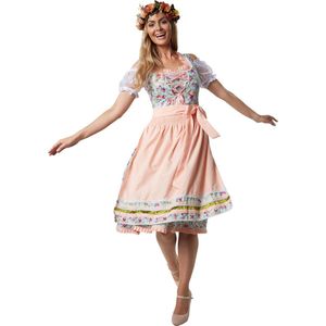 dressforfun - Midi-Dirndl Erding model 2 L - verkleedkleding kostuum halloween verkleden feestkleding carnavalskleding carnaval feestkledij partykleding - 304637