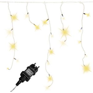 Lichtgordijn - Ijspegelverlichting - Kerstverlichting Gordijn - LED Gordijn - Kerstverlichting - Kerstversiering - Lichtsnoer - Regenlichtketting - Voor Binnen en Buiten - Met afstandsbediening - 5 m - Warm wit