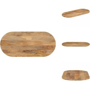 vidaXL Tafelblad - Tafelbladen - Vervangend Tafelblad - Meubelpaneel - Tafelblad ovaal 140x50x3,8 cm massief mangohout