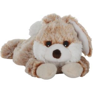 Warmteknuffel haas Habibi warmie - magnetronknuffel - opwarmknuffel - 31 cm bruin pluche - knuffel haas