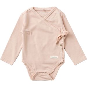 Solid | Fitted Wrap Romper | Rompertjes meisje maat 62 | Roze romper | Your Wishes